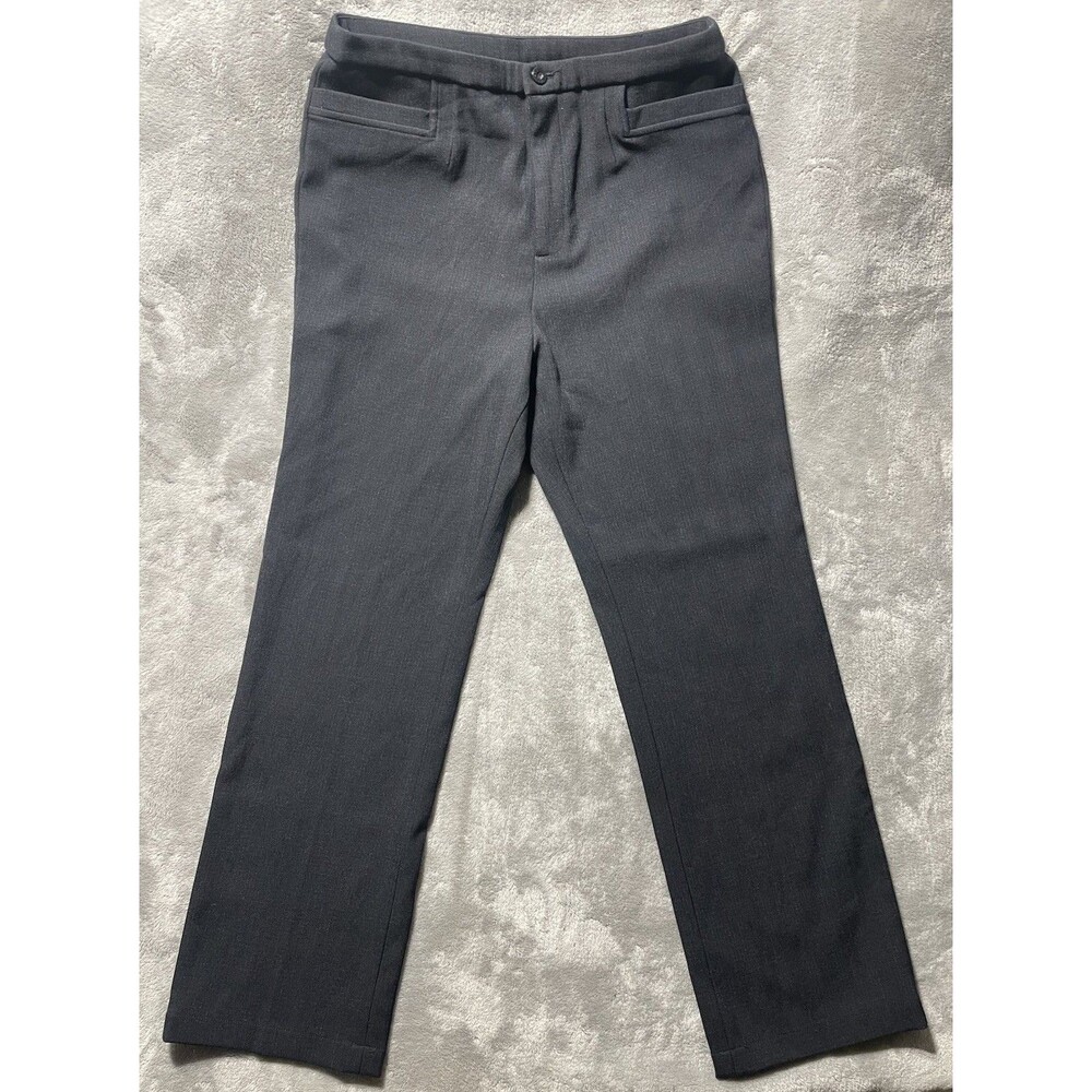 Gitti Gray With Pinstripes Dress Pants Trousers Office Wear Women’s Heavy Fabric